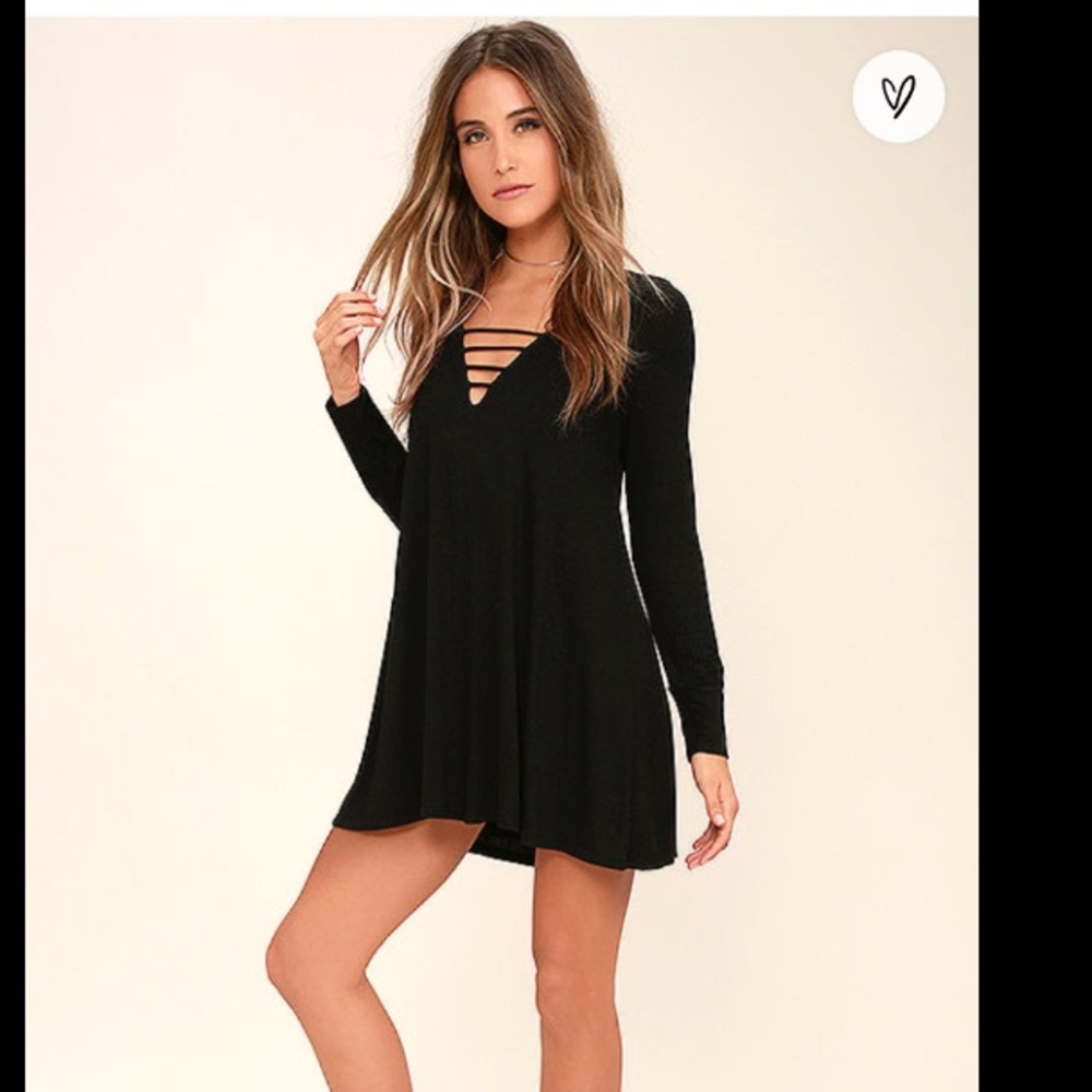 Lucy love Great Day Black Swing Dress